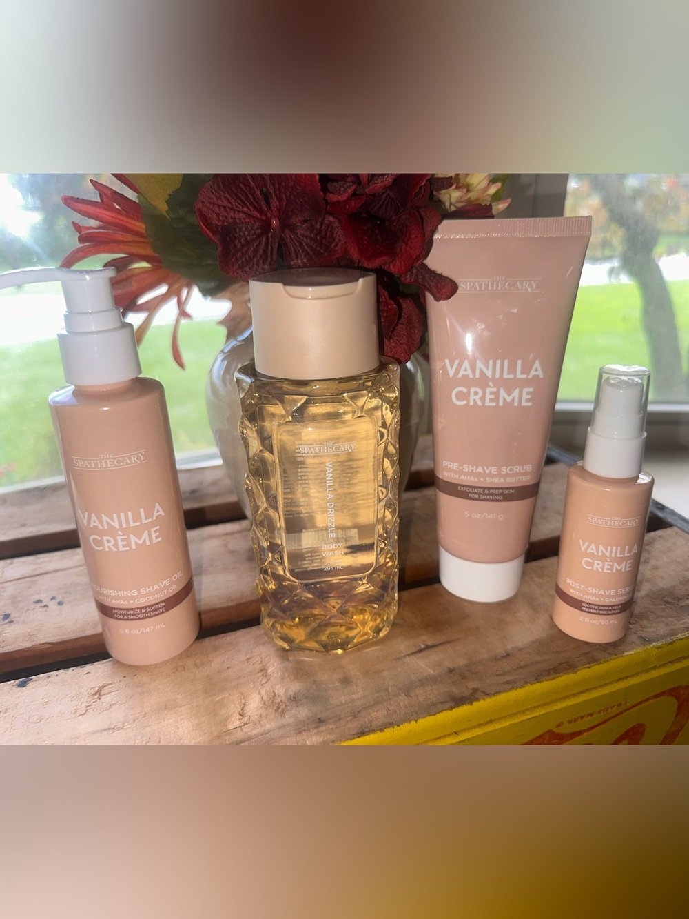 The Spathecary Vanilla Crème Collection~Body Wash, Shave Oil, Scrub, Serum ~ New